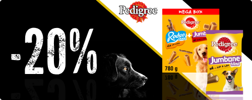 Sconto del 20% sugli snack per cani Pedigree